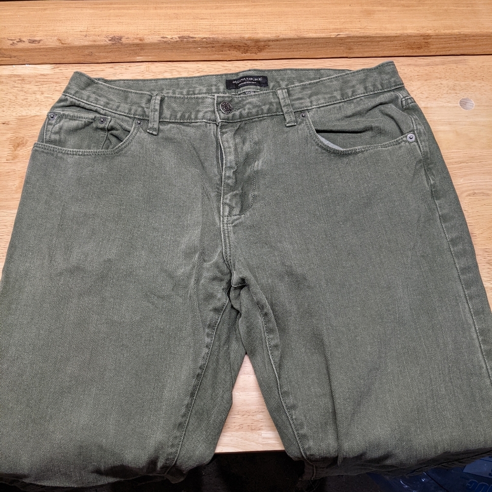 Banana Republic Green Vintage Straight Jeans